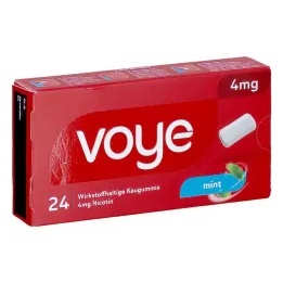 Voye Mint 4 mg aktiv ingrediens tyggegummi med nikotin (24 stykker)