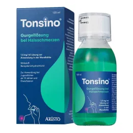 Tonsino gurgleløsning for sår hals, 120 ml
