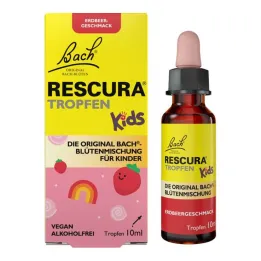 Bach blomster originale Rescura Kids dråper jordbær alkoholfri, 10 ml