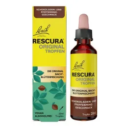 Bach-blomster originale Rescura-dråper alkoholfri sjokolademynte, 20 ml
