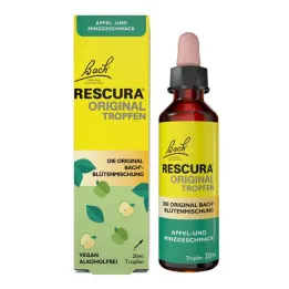Bach-blomster originale Rescura-dråper alkoholfri eplemynte, 20 ml