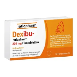 Dexibu-ratiopharm 200 mg filmdrasjerte tabletter, 20 stk