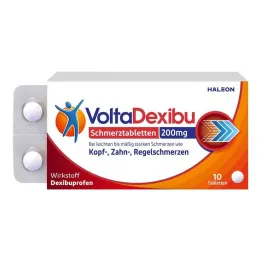 VoltaDexibu smertestillende 200 mg filmdrasjerte tabletter, 10 stk