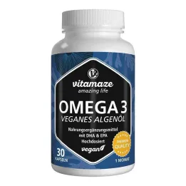 Omega-3 vegansk algeolje høydosekapsler, 30 stk