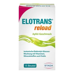 Elotrans reload elektrolyttpulver eplepose, 15X7,45 g