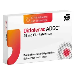 Diklofenak ADGC 25 mg filmdrasjerte tabletter, 10 stk