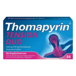Thomapyrin TENSION DUO 400 mg / 100 mg filmdrasjerte tabletter, 36 stk