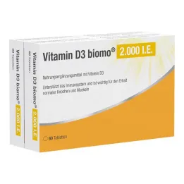 Vitamin D3 Biomo 2000 IE tabletter, 120 stk
