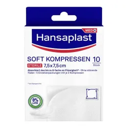 Hansaplast myke kompresser 7,5x7,5 cm sterile, 5x2 stk