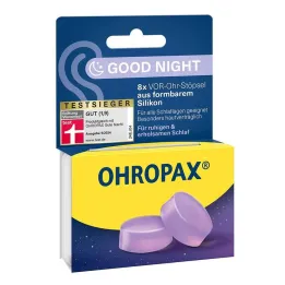 Ohropax Good Night silikon i øreplugger, 8 stk