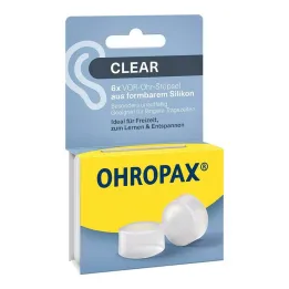 Ohropax Klare Silikon Pre-Ear Plugs, 6 stk