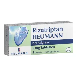 Rizatriptan Heumann mot migrene 5 mg tabletter, 2 stk