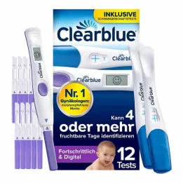 Clearblue eggløsnings- og graviditetstest kombinasjonspakke, 12 stk