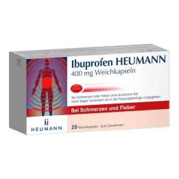 Ibuprofen Heumann 400 mg myke kapsler, 20 stk