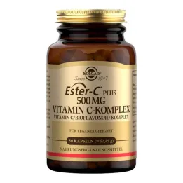 Solgar Ester-C pluss 500 mg kapsler, 50 stk