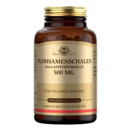 Solgar psyllium husks 500 mg kapsler, 200 stk