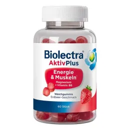 Biolectra Aktivplus Energi &amp; Muskler Gummi Jordb., 60 stk