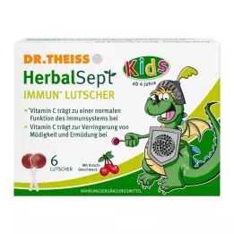 DR.THEISS HerbalSept Immun Lollipops Kids D NEM 6 stk godteri, 6 stk