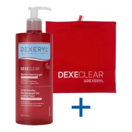 Dexeryl Dexeclear skummende rensegel for uren hud, 400 ml