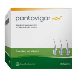 Pantovigar vitale kapsler med næringsstoffer for hår, 180 stk