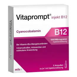 Vitaprompt injekt B12 1000 µg injeksjonsløsning, 5X1 ml