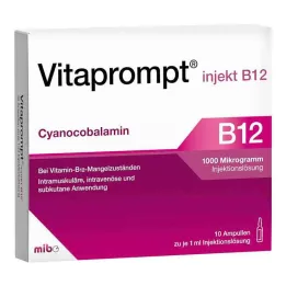 Vitaprompt injekt B12 1000 µg injeksjonsvæske, 10x1 ml