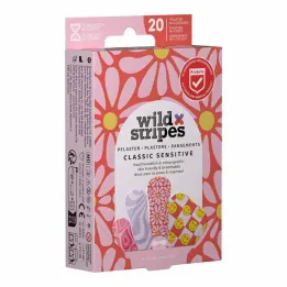 Wild Stripes Klassisk sensitiv Pastell Fun-plaster, 20 stk