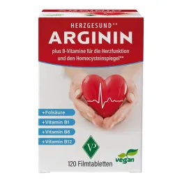 Arginin Heart Healthy + Vitamin B1 + B6 + B12 + Folsyre Film Tab., 120 stk