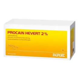 Procaine Hevert 2 % oppløsning til injeksjonsampuller, 100x2 ml