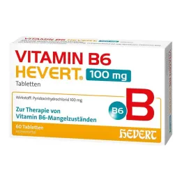 Vitamin B6 Hevert 100 mg tabletter, 60 stk