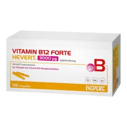 Vitamin B12 Forte Hevert 3000 µg injeksjonsvæske ampulle, 100x2 ml