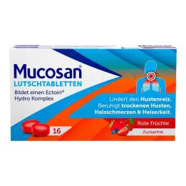 Mucosan pastiller røde frukter, 16 stk