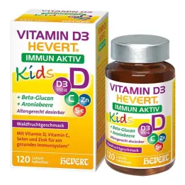 Vitamin D3 Hevert Immun Aktiv Kids sugetabletter, 120 stk