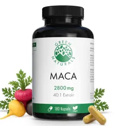 Green Naturals® Maca 2800 mg høydose 40:1 kapsler vegansk (180 stykker)