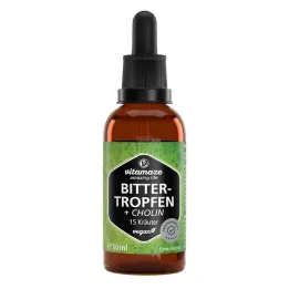 Bitre dråper 15 urter + kolin uten alkohol, 50 ml