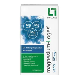 Magnesium-Loges vario 100 mg kapsler, 180 stk