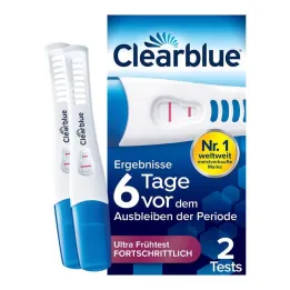 Clearblue graviditetstest.6 dager siden 2 hormoner, 2 stk