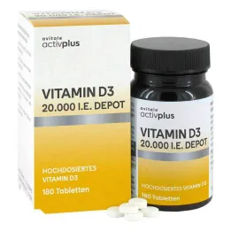 Activplus Vitamin D3 20 000 IE depottabletter (180 stykker)