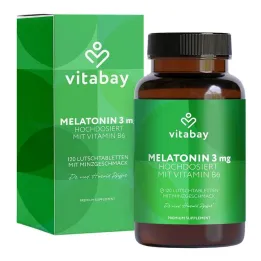 Melatonin høydose 3 mg + vitamin B6 vegansk Lut., 120 stk