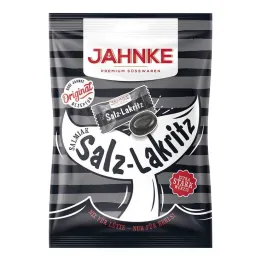 Jahnke Salmiak salt lakris søtsaker, 125 g
